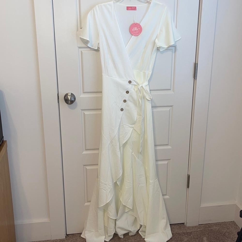 Brand New White Wrap Dress
